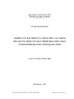 nghiên cứu đặc điểm của thảm thực vật thoái hóa do tác động của quá trình khai thác than ở thành phố hạ long, tỉnh quảng ninh