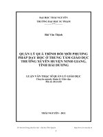 quản lý quá trình đổi mới phương pháp dạy học ở trung tâm giáo dục thường xuyên huyện ninh giang,tỉnh hải dương