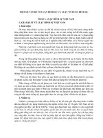 MỘT số vấn đề về LUẬT HÌNH sự và tố TỰNG HÌNH sự