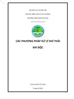 BÁO CÁO ký thuật môi trường CÁC PHƯƠNG PHÁP xử LÝ KHÍ THẢI