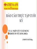 NGIÊN cứu và xây DỰNG WEDSITE TIN tức BẰNG JOOLA