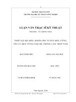 thiết kế bộ điều khiển phi tuyến bền vững, tối ưu bền vững cho hệ thống cán thép tấm