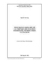 tích chập suy rộng đối với các phép biến đổi tích phân fourier sine, fourier cosine và ứng dụng
