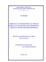 Nghiên cứu cải tiến hệ thống cây trồng ở huyện Lục Nam, tỉnh Bắc Giang theo hướng thích ứng với điều kiện biến đổi khí hậu
