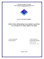 LUẬN VĂN PHÂN TÍCH TÌNH HÌNH TÀI CHÍNH TẠI CÔNG TY CỔ PHẦN IN TỔNG HỢP CẦN THƠ