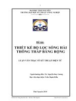 thiết kế bộ lọc sóng hài thông thấp băng rộng