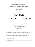 thực tập quan trắc thông số môi trường nước