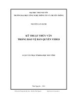 kỹ thuật thủy vân trong bảo vệ bản quyền video