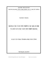 bảng câu vấn tin trên các quan hệ và xử lý câu vấn tin trên bảng