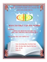 Báo cáo thực tập tốt nghiệp công tác bổ xung tài liệu học tập