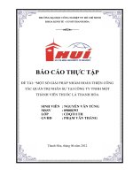 MỘT số GIẢI PHÁP NHẰM HOÀN THIỆN CÔNG tác QUẢN TRỊ NHÂN sự tại CÔNG TY TNHH một THÀNH VIÊN THUỐC lá THANH hóa