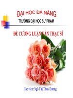 Bảo vệ đề cương luận văn thuỳ dương