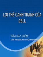 quản trị kinh doanh quốc tế, bài tập lợi thế cạnh tranh của công ty dell