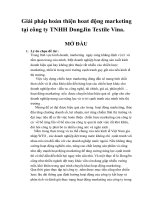 Thực trạng và giải pháp hoàn thiện marketing tại công ty TNHH dongjin textile vina