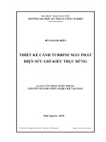 thiết kế cánh turbine máy phát điện sức gió kiểu trục đứng
