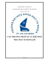 BÁO CÁO CÁC PHƯƠNG PHÁP xử LÝ KHÍ THẢI NHÀ MÁY XI MĂNG,GỖ