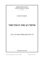 luận văn thạc sĩ thơ trần nhuận minh