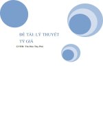 ĐỀ TÀI: LÝ THUYẾT TỶ GIÁ