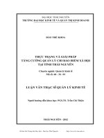 thực trạng và giải pháp tăng cường quản lý chi bảo hiểm xã hội tại tỉnh thái nguyên