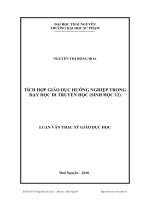 tích hợp giáo dục hướng nghiệp trong dạy học di truyền học (sinh học 12)