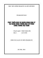 phát triển dịch vụ ngân hàng bán lẻ tại ngân hàng thương mại cổ phần công thương việt nam