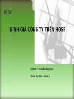 Định giá công ty trên hose