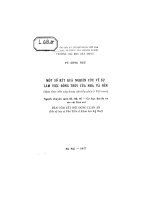 một số kết quả nghiên cứu về sự làm việc đồng thời của nhà và nền