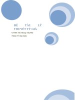 ĐỀ TÀI: LÝ THUYẾT TỶ GIÁ