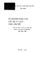 về chuyển động của các hệ cơ học chịu liên kết