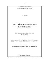 thơ thái nguyên thập niên đầu thế kỷ xxi