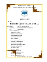 phân tích lợi thế cạnh tranh của công ty dell