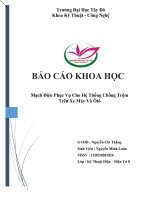 Báo cáo khoa học mạch điện phục vụ cho hệ thống chống trộm trên xe máy và ôtô