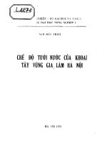 chế độ tưới nước của khoai tây vùng gia lâm