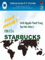 quản trị kinh doanh quốc tế, bài tập fdi của starbucks