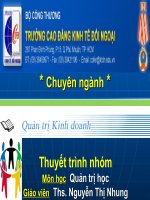 Chủ đề thuyết trình hành vi trong quản trị