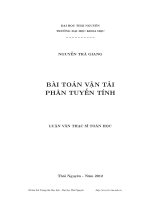 bài toán vận tải phân tuyến tính