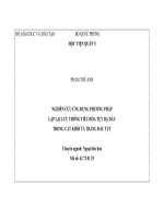 tóm tắt luận an nghiên cứu ứng dụng phương pháp lập lại lưu thông tiêu hóa tụy dạ dày trong cắt khối tá tràng đầu tụy