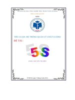 Tiểu luận hệ thống quản lí chất lượng