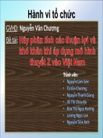 hành vi tổ chức - bài tập thuyết z