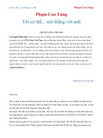 Tôi có thể ... nói thẳng với anh