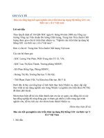 Báo cáo tổng hợp kết quả nghiên cứu triển khai áp dụng hệ thống GS1 vào lĩnh vực y tế ở việt nam