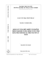 khảo sát khả năng điều khiển tách kênh thích nghi đối tượng mimo tuyến tính bằng phản hồi đầu ra theo nguyên lý tách
