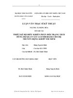 thiết kế đồng bộ điều khiển phản hồi trạng thái dùng bộ quan sát luenberger cho hệ truyền động khớp nối mềm
