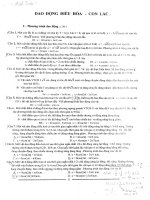 Trắc nghiệm vật lý dao động điều hòa và con lắc