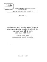 nghiên cứu một số tính trạng di truyền về năng suất của vịt bầu ở một số địa phương vùng đồng bằng miền bắc việt nam
