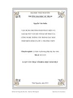 vận dụng phương pháp phát hiện và giải quyết vấn đề với sự hỗ trợ của công nghệ thông tin trong dạy học phép biến hình ở lớp 11 trường thpt