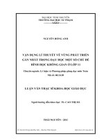 vận dụng lí thuyết về vùng phát triển gần nhất trong dạy học một số chủ đề hình học không gian ở lớp 11