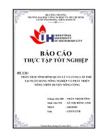 bài 2 PHÂN TÍCH TÌNH HÌNH QUẢN lý và CUNG cấp THẺ tại NGÂN HÀNG NÔNG NGHIỆP và PHÁT TRIỂN NÔNG THÔN HUYỆN NÔNG CỐNG