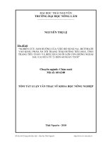 nghiên cứu ảnh hưởng của việc bổ sung na -butyrate vào khẩu phần ăn tới trạng thái đường tiêu hoá, tình trạng tiêu chảy và hiệu quả nuôi lợn con giống ngoại sau cai sữa