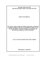 ứng dụng công nghệ gps trong kiểm tra, đánh giá lưới địa chính và đề xuất giải pháp kỹ thuật xây dựng hệ thống lưới đo vẽ phục vụ thành lập bản đồ địa chính tại tỉnh vĩnh phúc